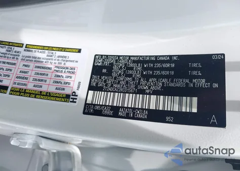 2024 Lexus Nx 250 из США, поврежденный, VIN 2T2ADCAZ2RC015671